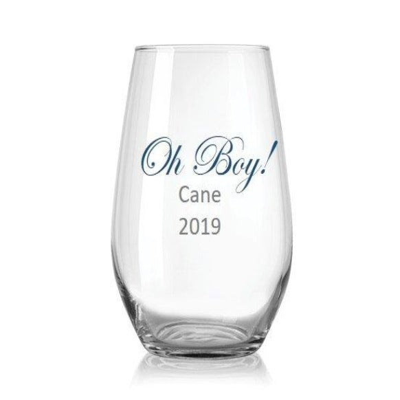 Custom Wine Glass | Stemless Wine Glass | Treasures of Pearl