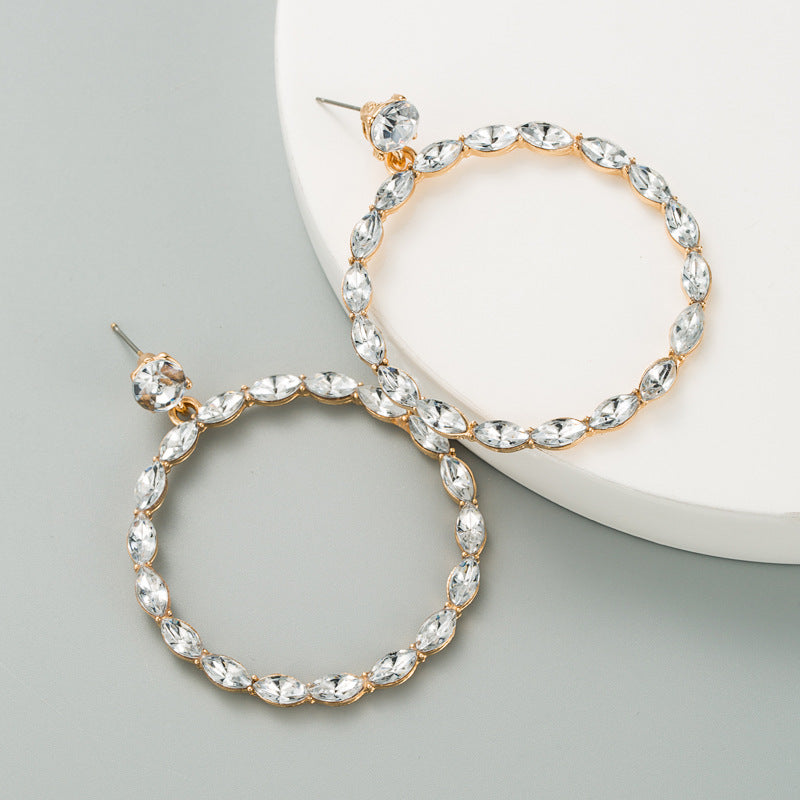 Bling Hoop Earrings | Drop Hoop Earrings | Treasures of Pearl