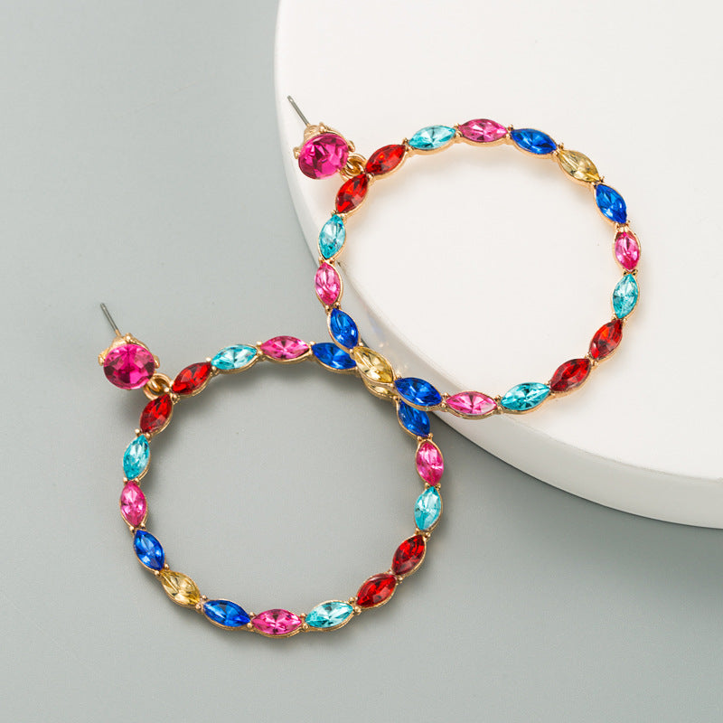 Bling Hoop Earrings | Drop Hoop Earrings | Treasures of Pearl
