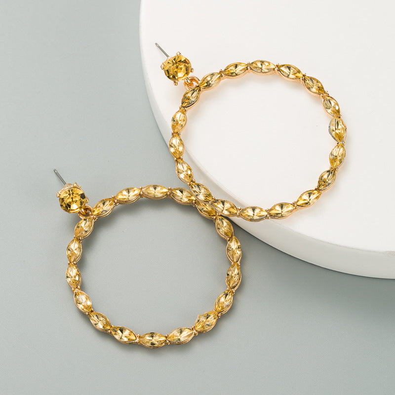 Bling Hoop Earrings | Drop Hoop Earrings | Treasures of Pearl