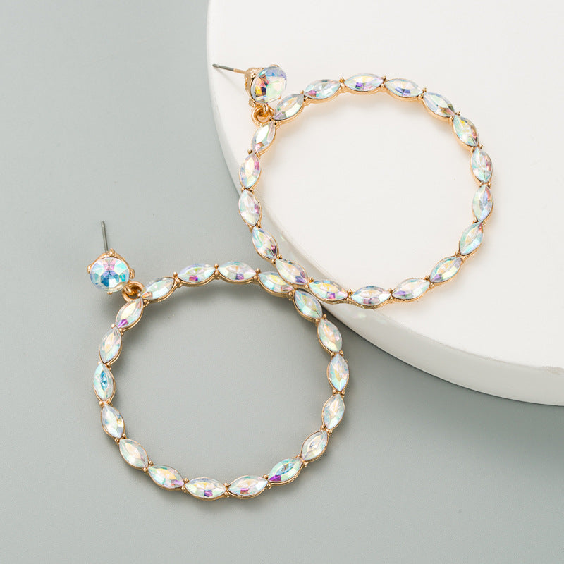 Bling Hoop Earrings | Drop Hoop Earrings | Treasures of Pearl