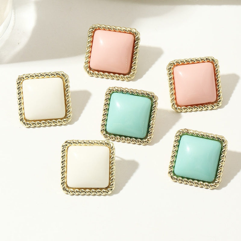 Square Shape Earrings | Stylish Square Earrings | Treasures of Pearl
