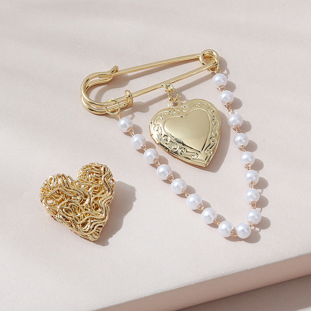 Pearl Chain Brooch | Pearl Clothing Brooch | Treasures of Pearl