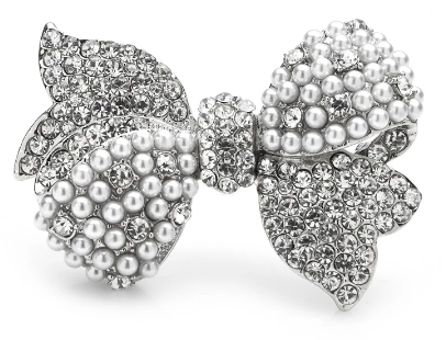 Pearl Bow Brooch | Classy Bow Brooch | Treasures of Pearl
